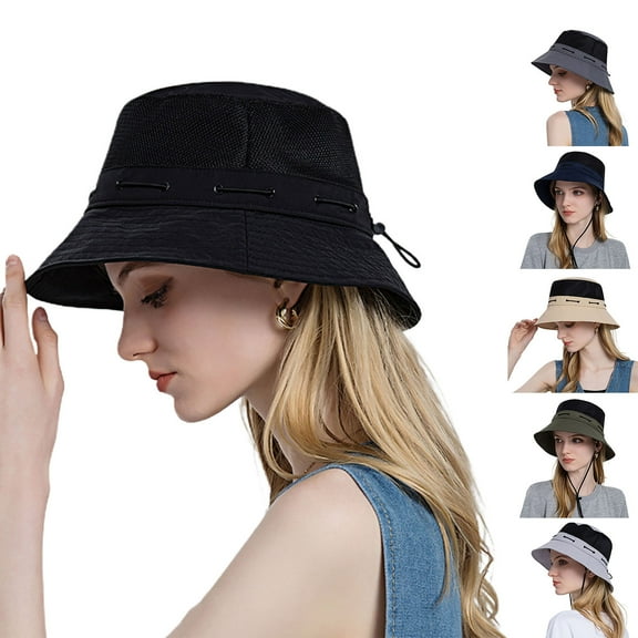 Happy Date Wide Brim Sun Hat for Women - Mens Bucket Hats for Hiking - Sun Hat Women - Beach Hats for Women UPF 50