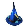 thumbnail image 2 of de Halloween, sombrero de , vestido elegante, accesorio de disfraz azul suave, sombrero de  para fiesta, Sunnimix  Sombreros de bruja, 2 of 8