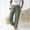 Army Green, variant on Aloohaidyvio Women's Casual Solid Color Pockets Elastic Waist Comfortable Straight Pants