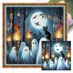 thumbnail image 1 of Hilo Algodón Ecológico Bordado Punto Cruz Fantasma Halloween Con 11CT 40x40cm, 1 of 9