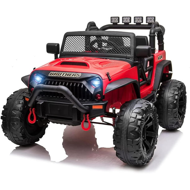 TOBBI 12V Kids Electric Ride on Truck Car 2 Seater Battery Powered Ride