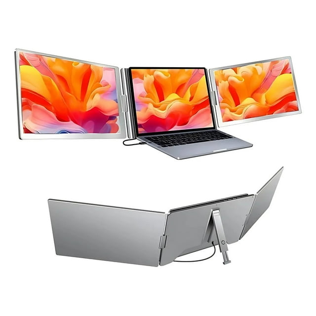 Doble Monitor Para Laptop 14 Pulgadas 16:10 On The Desk Fhd Plateado