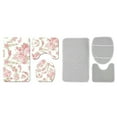 thumbnail image 2 of Zootealy 3pcs Floral Style Bathroom Non-Slip Pedestal Rug + Lid Toilet Cover + Bath Mat Set, 2 of 6