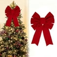 thumbnail image 3 of WEGFTDUOP Red Bow Red Velvet Christmas Party Indoor Garland Christmas Tree Decoration Bow, 3 of 6