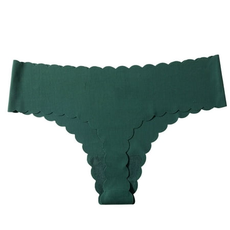 

Women s Low Waisted Thread Wavy Edge Thong Panties 11-Pack Pack Low Waist Panties for Women