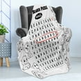 thumbnail image 4 of Word Search Puzzle Soft Flannel Fleece Throw Blanket, Black and White Game Sheet Design Finding the Names of Animals, Cozy Plush for Indoor and Outdoor Use, 50" x 60", Black White Red, by Ambesonne, 4 of 5