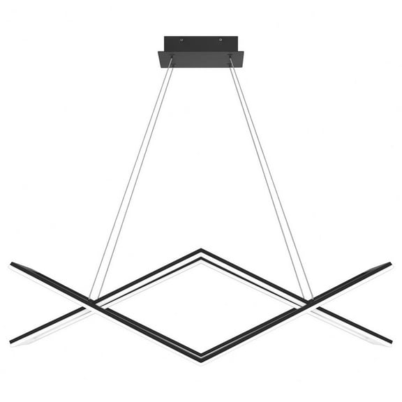 45W 1 Led Linear Chandelier In Contemporary Style 36.25 Inches Wide By 11 Inches High Quoizel Lighting Pcnew136mbk