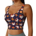 thumbnail image 2 of Gukieu Turkey And Thanksgiving Print Women's Sports Vest, Low-neck U-shaped Removable Pad Sports Bra for Yoga, Exercise, Dance-X-Large, 2 of 8