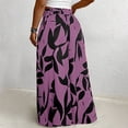 thumbnail image 4 of Womens Wide Leg Dress Pants Plus Size Flowy Floral Print Drape Lace Elasticity Wide Leg Casual Pants Drawstring Elastic Waist Comfy Loose Fit Dress Pants, 4 of 6