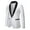 White, variant on Yaoyar Men's Floral Jacquard Printed Suit Jacket One Button Slim Fit Blazer for Wedding, Prom, Dinner Silver L
