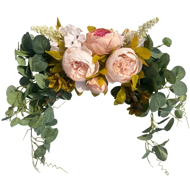 60CM flor artificial dintel colgante de pared mesa de fiesta flor colgante decoración cuerno flor puerta decoración boda