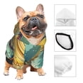 thumbnail image 3 of Honeii Cartoon Dragonfly Art Print Small Dog Hoodies Pet Hooded Sweatshirts Fall Winter Puppy Cat Sweaters Warm Clothes for Small Dogs Outfits Costume-Medium, 3 of 7