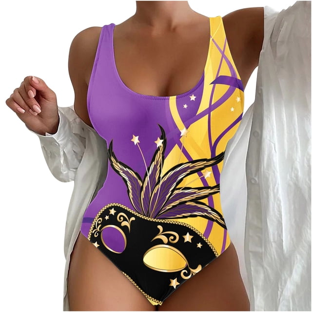 Traje de Baño de Verano Impreso de Moda de la Playa de las Mujeres, Bikini de Nylon con Sujetadores Acolchados para la Piscina, el Mar Y la Ropa de Vacaciones