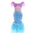 thumbnail image 1 of Disney-disfraz de la Sirenita Ariel para niñas, vestidos de princesa con dijes, disfraz para niños, fiesta de carnaval, ropa de Halloween, 1 of 4