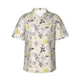 thumbnail image 2 of Goofa Lavender Flowers Hawaiian Shirt for Men, Unisex Summer Beach Casual Short Sleeve Button Down Shirts,Aloha Tropical Floral print shirt-Medium, 2 of 9
