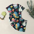 thumbnail image 2 of Toddler Boys Easter Outfit Short Sleeve T-Shirt Funny Bunny Suit Cute Cartoon Graphic Tees Holyweek Shirts Soft and Comfortable Tops Shorts 2 PC Sets Children Clothes Dark Blue 3-4 Years, 2 of 7