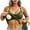 Army Green, variant on Womens Built in Bra Halter Tank Top Removable Padded Camisole with Shelf Bra Black,Size S