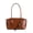 Brown, variant on Tote Bag for Womens Solid Color Simplicity Large Capacity Fashion Vintage Elegant Leather Handbag Shoulder Bag (Brown)