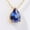 09-Sapphire-Sept, variant on PYNZY Teardrop Dangle Emerald Birthstone Pendant Necklace ,18K Gold Plated Necklace for Women Jewelry Gift as Mother's Day