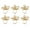 Gold, variant on DII Metallic Silver Napkin Ring Set 6 Piece, Beaded Edge