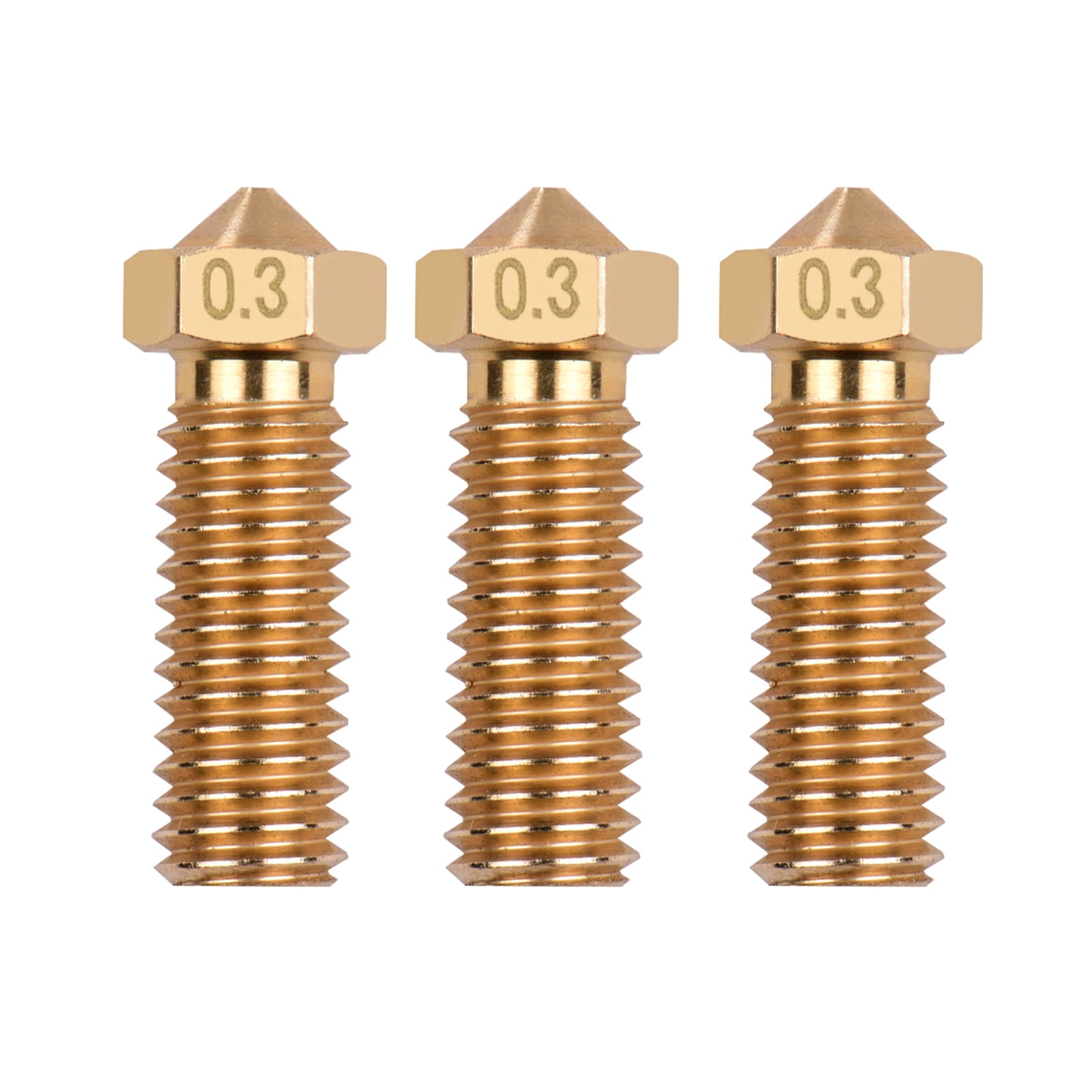 3D Printer M6 Threaded Nozzle Copper Brass Extruder 1.75mm Filament 
