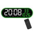 thumbnail image 3 of Horloge Murale Numérique de 15 Pouces avec Lumière de Nuit, Réveil LED, Télécommande, Date, Bureau, 3 of 11
