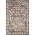 thumbnail image 4 of nuLOOM Benoite Splashguard Medallion Machine Washable Area Rug, 3' x 5', Benoite Brown, 4 of 11