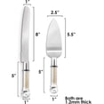 thumbnail image 2 of Homi Styles Wedding Cake Knife and Server Set | Plastic Faux Ivory Pearl filled Handles & Premium 420 Stainless Steel Blades | Cake Cutting Set for Wedding Cake, Birthdays, Anniversaries, Parties, 2 of 4