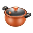thumbnail image 3 of TISHITA Micro Cooking Pots Dual Handle,Kitchenware, Simmer Pot Soup Meat Pot 8L for Stewing Pasta Noodle Soup Boiling orange, 3 of 7