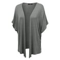 thumbnail image 2 of Made by Johnny Women's Kimono Style Short Sleeve Dolman Cardigan XXXXXL HDG, 2 of 6