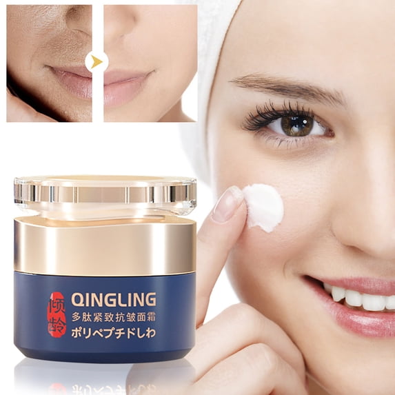 Crema antiarrugas Qingling de SDJMa, crema antiarrugas con polipéptidos, crema facial hidratante reafirmante y reafirmante (50 g)