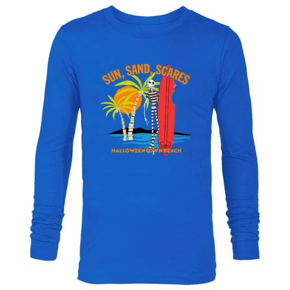 Disney The Nightmare Before Christmas Sun Sand Scares Beach - Long Sleeve T-Shirt for Men - Customized-Navy