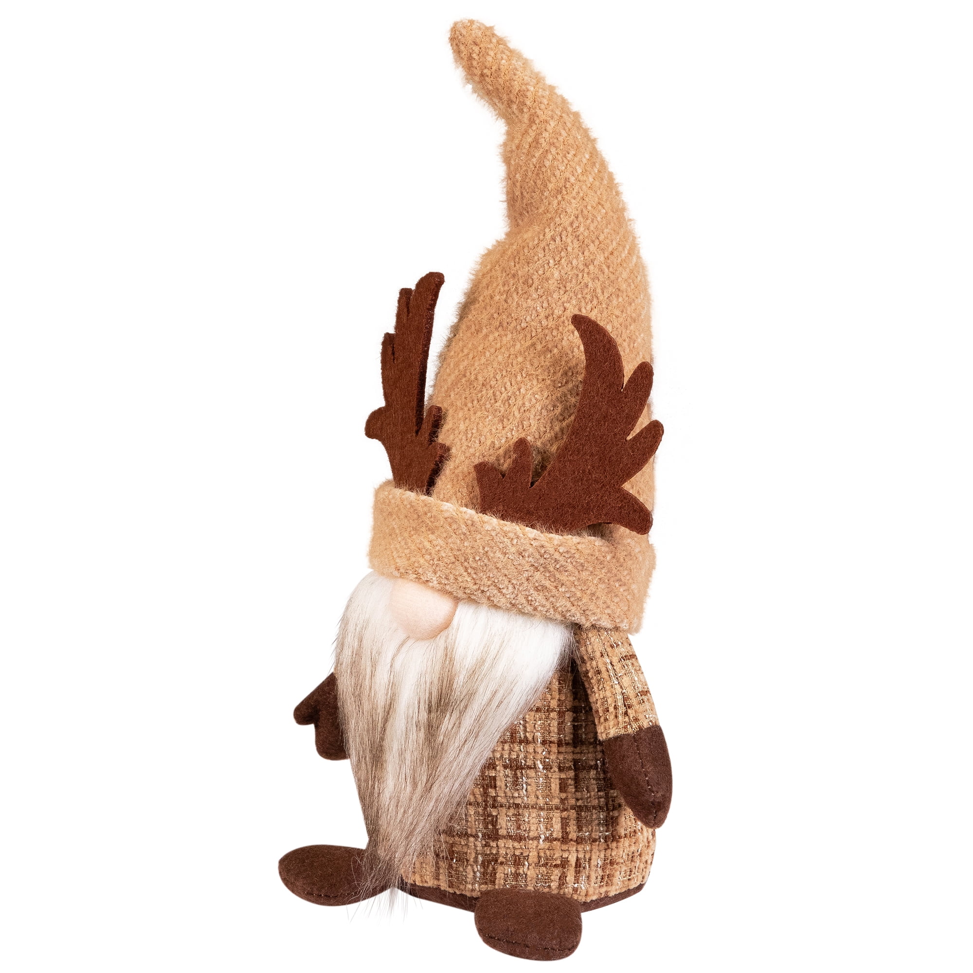 Northlight Plush Gnome with Moose Hat Fall Harvest Decoration  - 11.75"