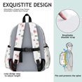 thumbnail image 5 of Pioneer Flower Floral Print Pattern Cute School Backpack with Padded Back and Adjustable Shoulder Straps 13.4"x11"x4.7", 5 of 5