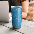 thumbnail image 4 of 20oz Tumblers Blue Christmas Snowflake Pattern Stainless Steel Vacuum Insulated Double Wall Travel Tumbler Cups Mug with Lid and Straw,Cleaning Brush for Cold & Hot Drinks, 4 of 7