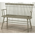 thumbnail image 2 of Miekor Furniture 1pc Casual Farmhouse Relaxed Vintage Wood Spindle Back Bench Gray Wooden Chair 11327, 2 of 5