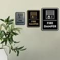 thumbnail image 3 of Signs ByLITA Portrait Round Fire Damper Door or Wall Sign Easy Installation | Health And Safety | Building And Danger Sign (Brushed Gold) - Large, 3 of 9