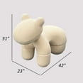 thumbnail image 5 of Benjara Seira 42" Pony Chair- Stuffed Animal Kids Chair- Cream- Solid Wood, 5 of 6