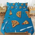thumbnail image 2 of Fun Pizza Bedding Sets Twin Duvet Cover 3 Piece Cute Bed Set for Boys Girls Kid, 2 of 6