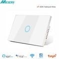 thumbnail image 2 of Melery Wifi Smart Life Tuya Light Wall Switch Interruptor Glass Touch Panel Wireless Voice Remote Control By Alexa Google Home, 2 of 7