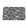 thumbnail image 3 of 3pcs Zebra Flannel Lid Toilet Cover & Pedestal Rug & Bathroom Mat Set (Zebra-stripe), 3 of 5