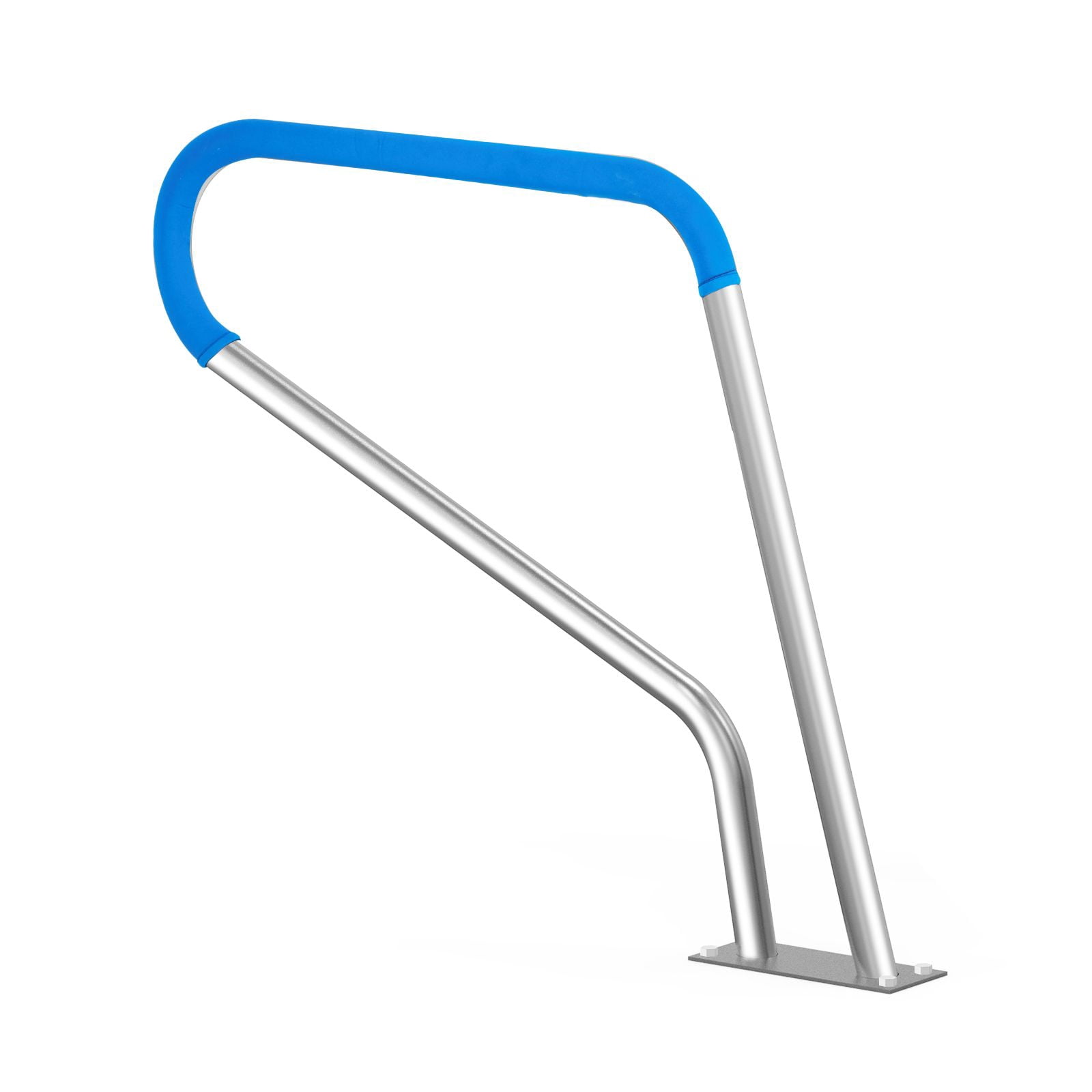 Pool Handrail, 39 x 32 inch Pool Railing, Stainless Steel with Base Plate for Indoor/Outdoor Pools,Swimming Pool Safety Railing for Decks,Rust-Proof Grab Bar w/ Grip Cover&Accessories for Spas