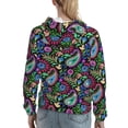 thumbnail image 7 of Kdxio Watercolor Floral Paisley Print Womens Oversized Hoodies Sweatshirts Hooded Pullover Tops Sweaters Casual-Medium, 7 of 7