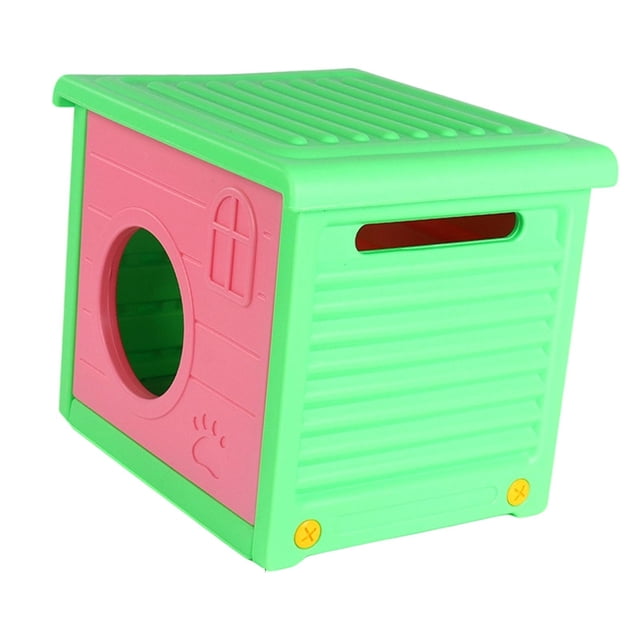 S SERENABLE Maison pour Chat d'Extérieur Nid Abri Extérieur pour Chaton Petits Animaux Intérieur Rouge Rose