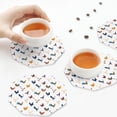 thumbnail image 3 of KLL Drink Coasters Set Octagon of 4,PU Leather Absorbent Coasters Set Decorative Coffee Cup Coasters Housewarming Gift for Home Decor-Various Rooster, 3 of 5