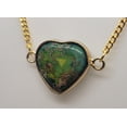 thumbnail image 4 of Heart Green Sea Sediment Jasper Gold Necklace, 4 of 5