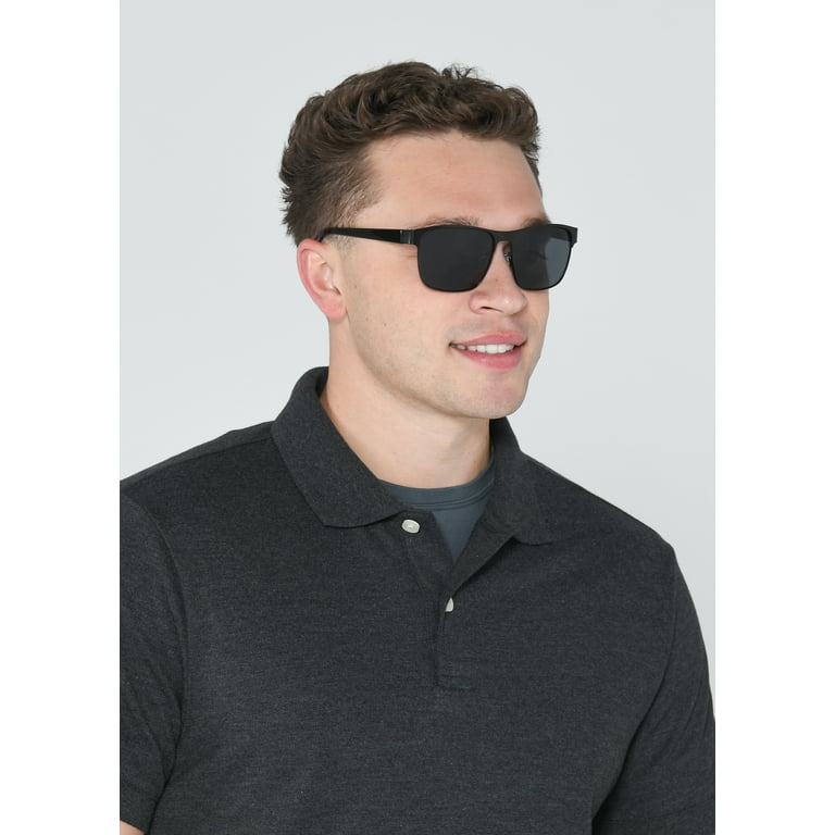 Chaps x Foster Grant Men's Square Black Sunglasses - Walmart.com
