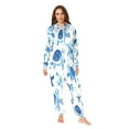 thumbnail image 4 of 1 Piece Adult Onesie Pajamas Cozy & Loose-Fit Sleepsuit Loungewear with Pockets Cute Turtles and Starfish X-Small, 4 of 7