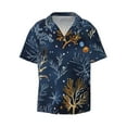 thumbnail image 5 of Picia Mystical Underwater Coral Scene Men's Linen Shirts Short Sleeve Cuban Beach Shirts Casual Shirts Button Down Shirt for Men Beach Summer Wedding Shirt-4X-Large, 5 of 7