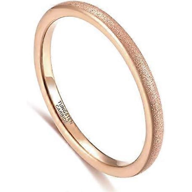 2mm 4mm 6mm Tungsten Wedding Bands Ring for Women Men Rose Gold/Silver/Gold/Black Polished Slim Engagement Promise Rings Comfort Fit Size 4-13